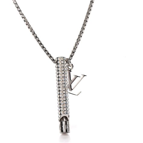 louis vuitton necklace silver|Louis Vuitton whistle necklace.